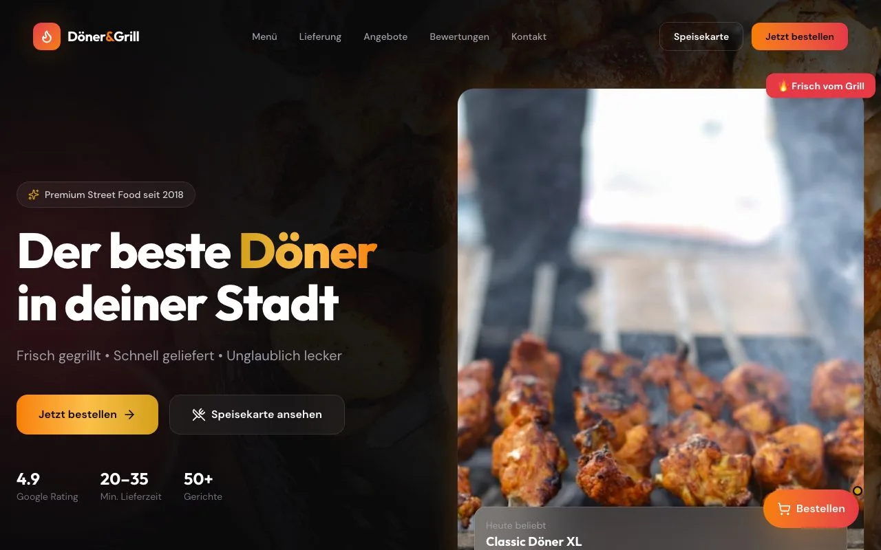 Beispiel: Imbiss-Website